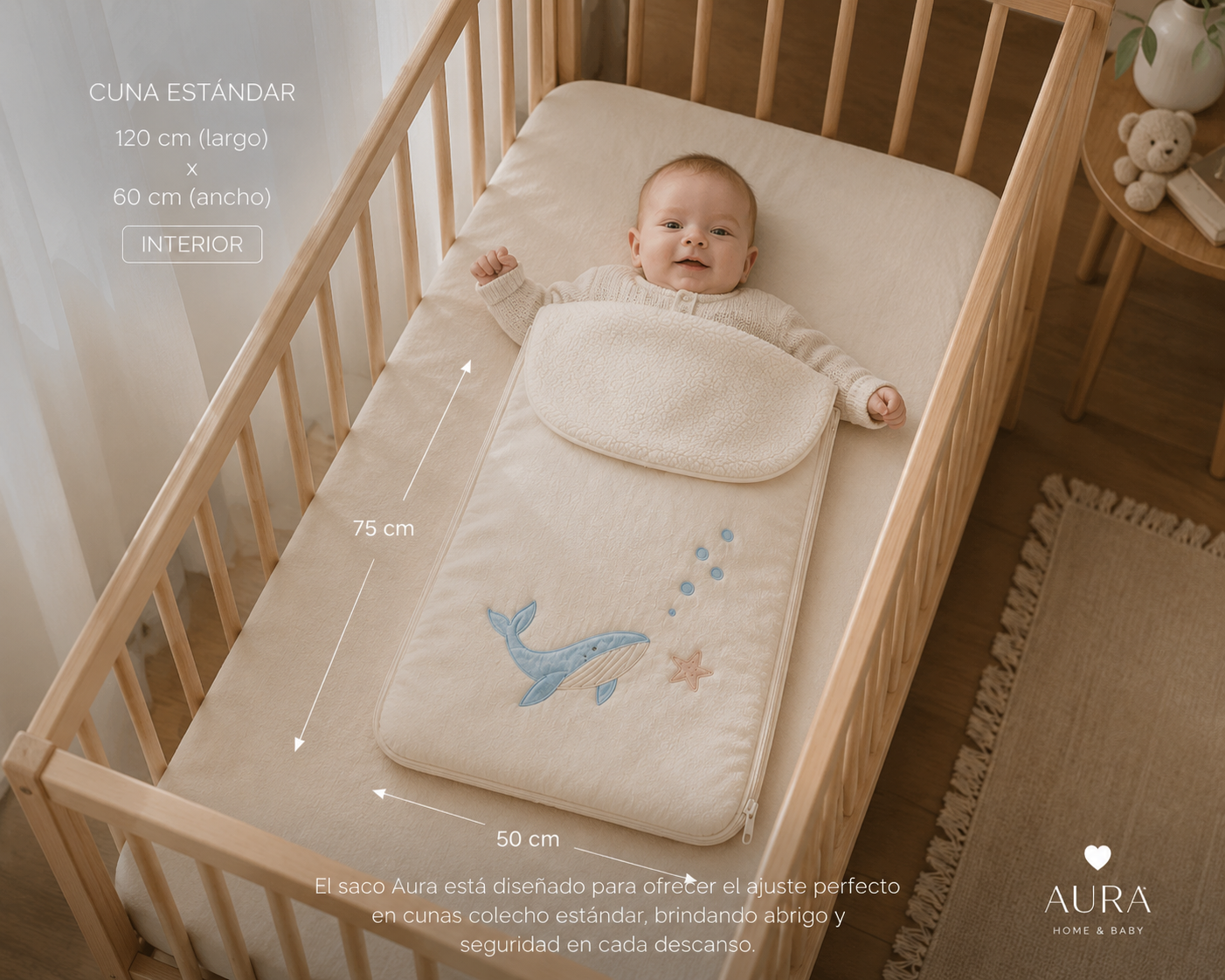 Saco de Dormir Aura ✦ Ballena | PRONTO