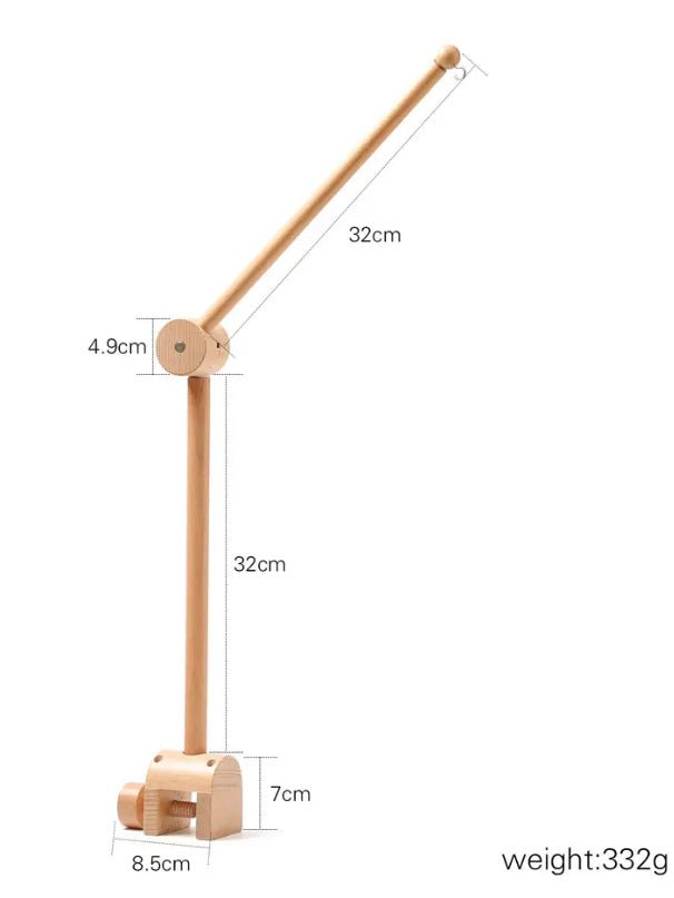 Soporte Madera 1 / Móvil de cuna • para borde de cuna