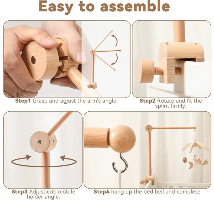 Set Cuna ✦ Móvil Aura + Soporte Madera