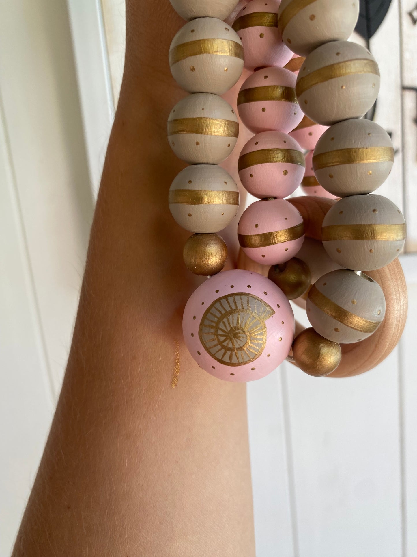 Set Collar Lactancia + Brazalete ✦ Caracola Aura Bronze