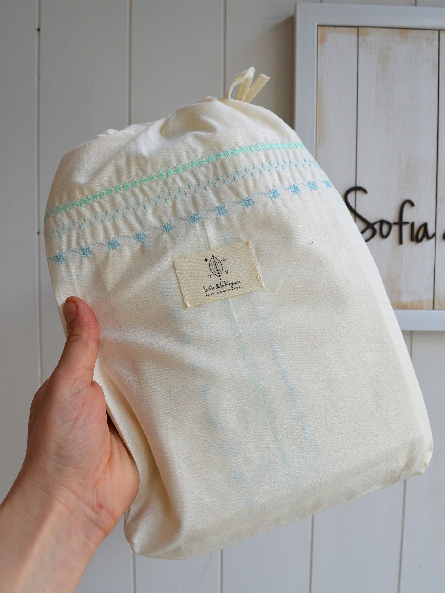 Sábanas + almohada 🪸 100% algodón 300 hilos ✦ COLOR CELESTE • 35% OFF