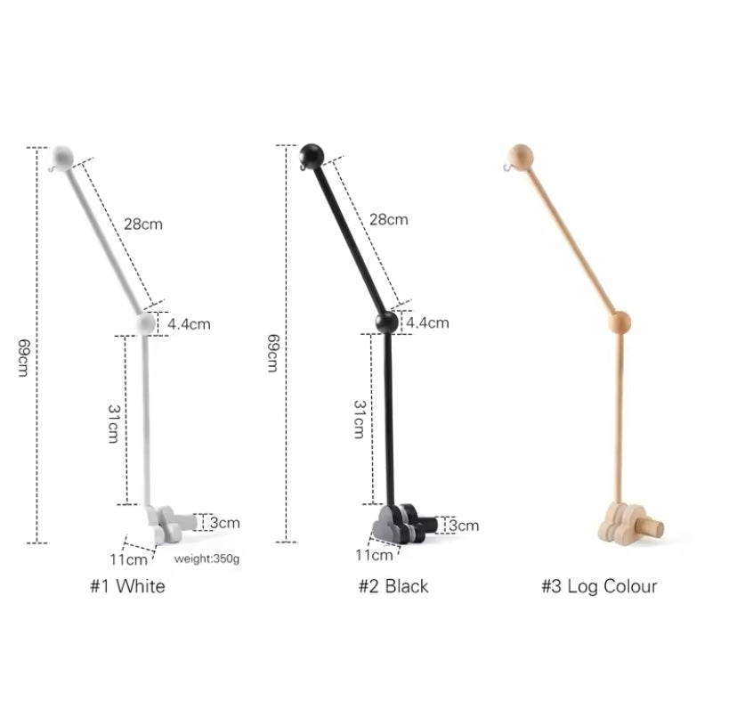 Soporte Madera 2 / Móvil de cuna • para BARROTES DE CUNA