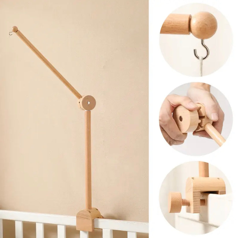 Soporte Madera 1 / Móvil de cuna • para BORDE DE CUNA