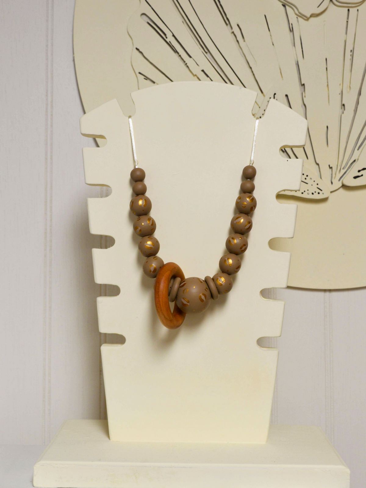 Collar Lactancia ✦ Leopard GOLDEN DROPS | Nuevo 🐆