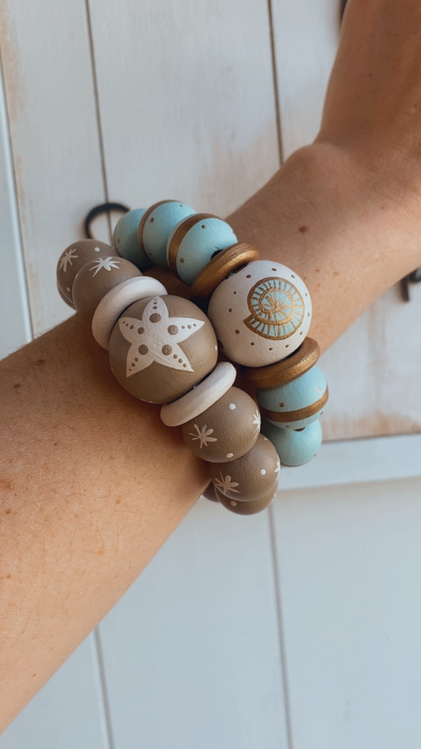 Set Doble Brazalete ✦ Estrella Mar & Caracola