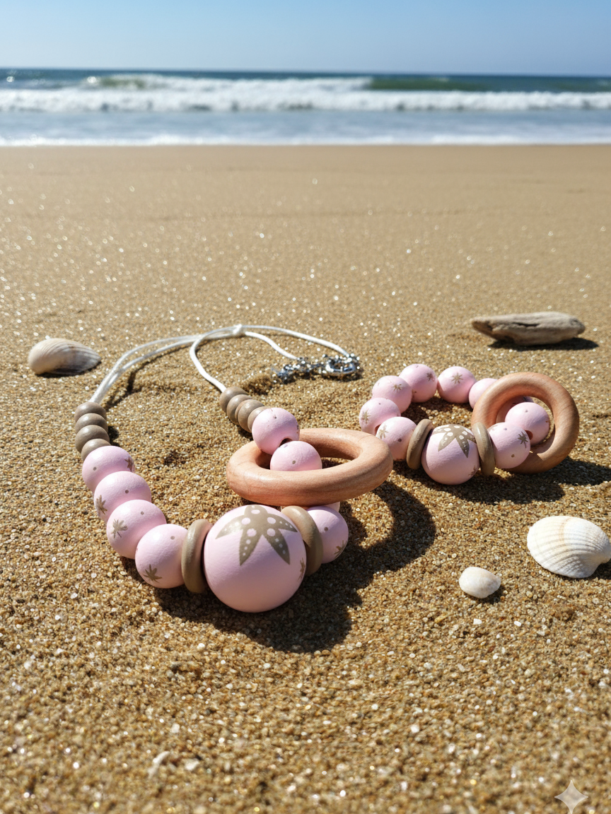 Set Collar Lactancia + Brazalete ✦ Estrella Mar