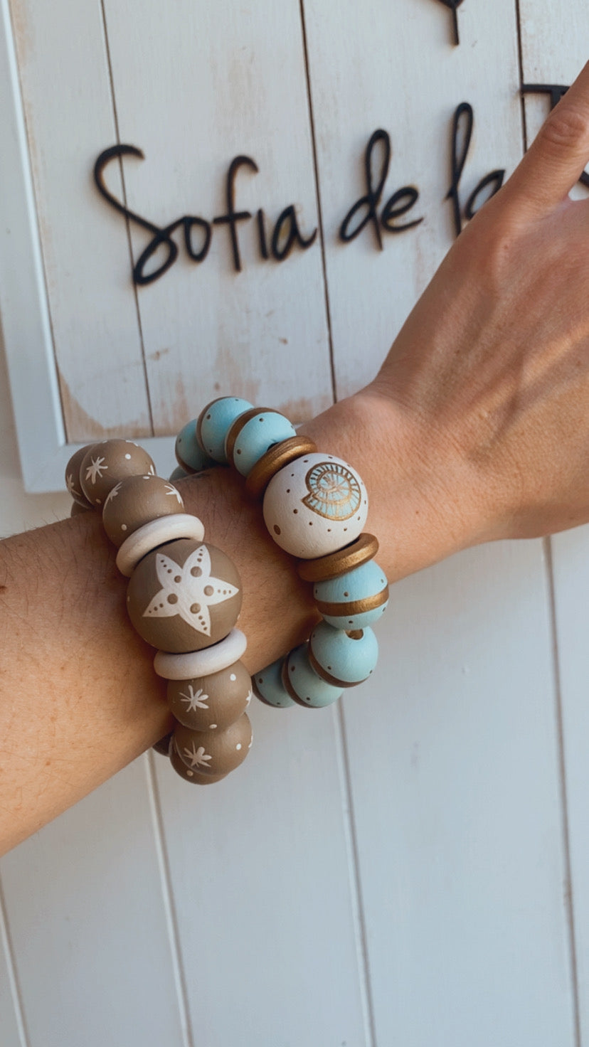Set Doble Brazalete ✦ Estrella Mar & Caracola