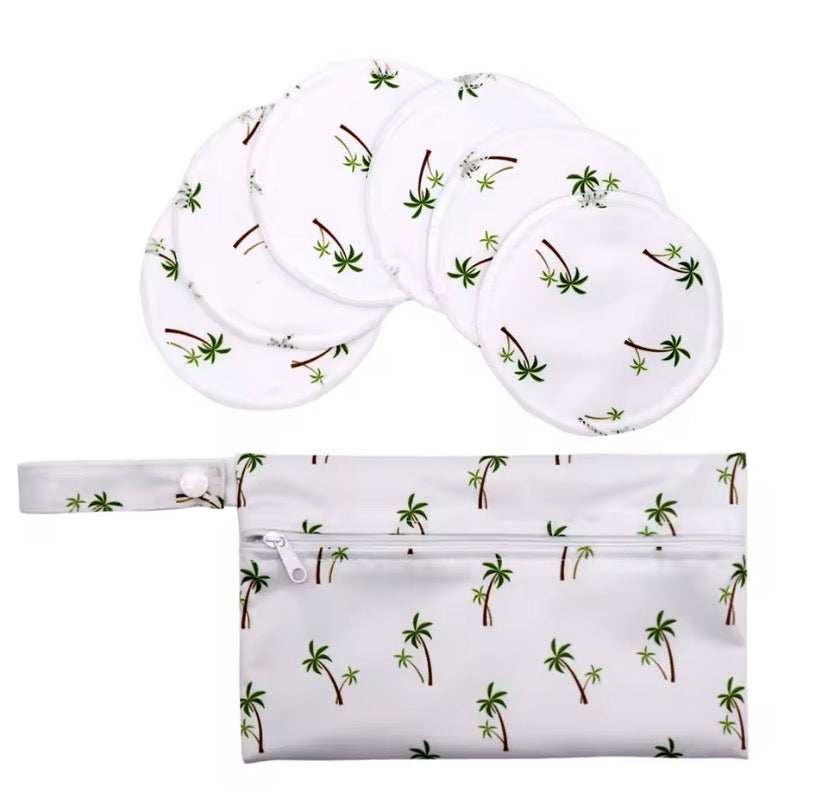 Almohadillas reutilizables lactancia + estuche impermeable