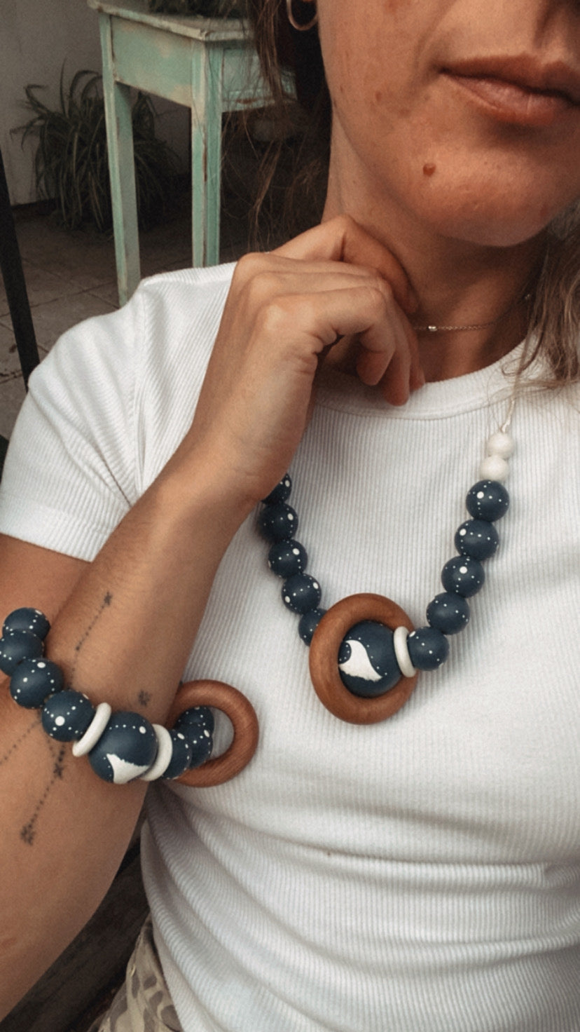 Set Collar Lactancia + Brazalete ✦ Olas