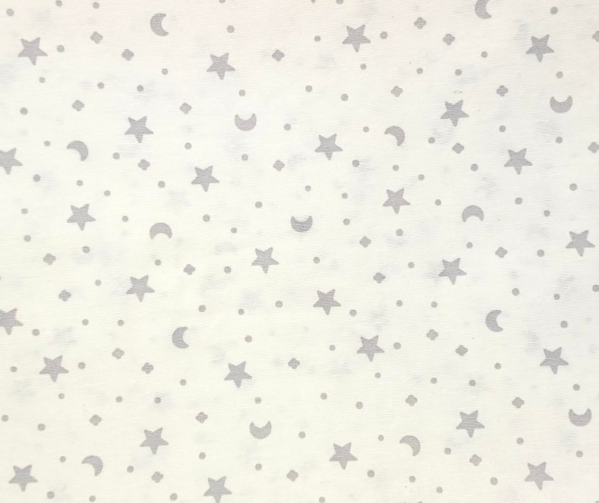 Play Mat Blanco Estrellas Gris