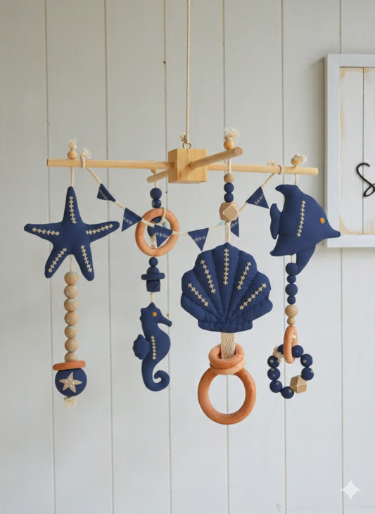 Móvil Cuna Mar ✶ Aura Azul Marino | NEW IN