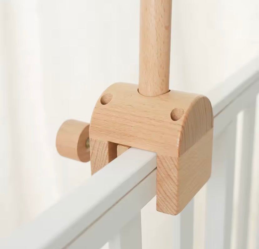 Soporte Madera / Móvil de cuna • para BORDE DE CUNA