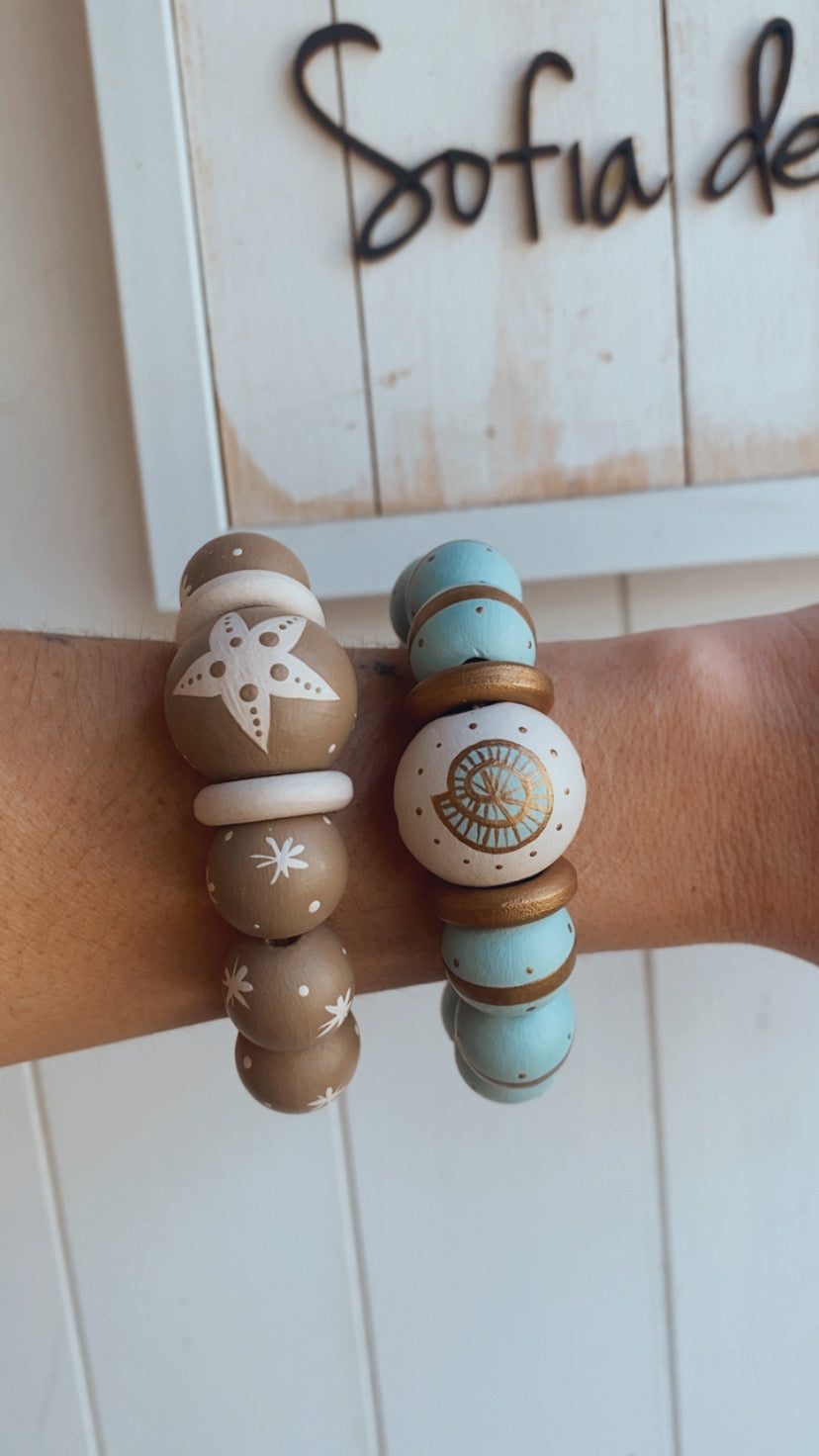 Set Doble Brazalete ✦ Estrella Mar & Caracola