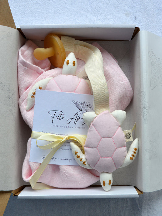 Box Playa Tortuga Rosa 𓇼 Tuto + Portachupete