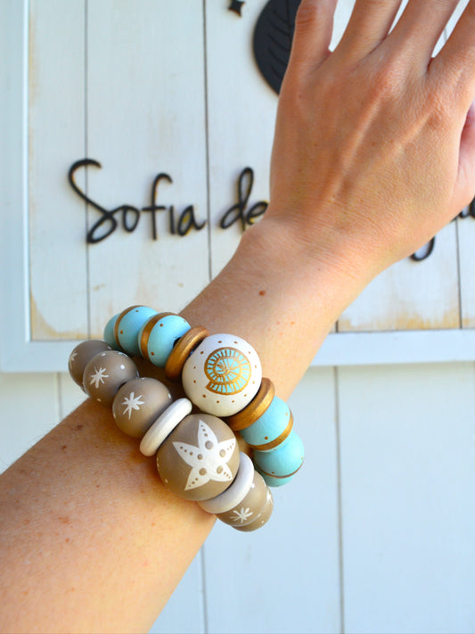 Set Doble Brazalete ✦ Estrella Mar & Caracola