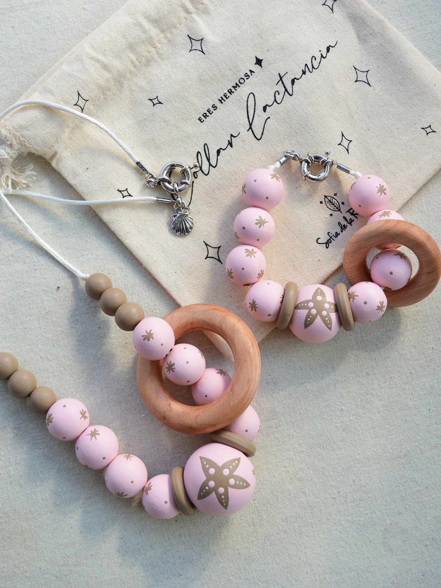 Set Collar Lactancia + Brazalete ✦ Estrella Mar