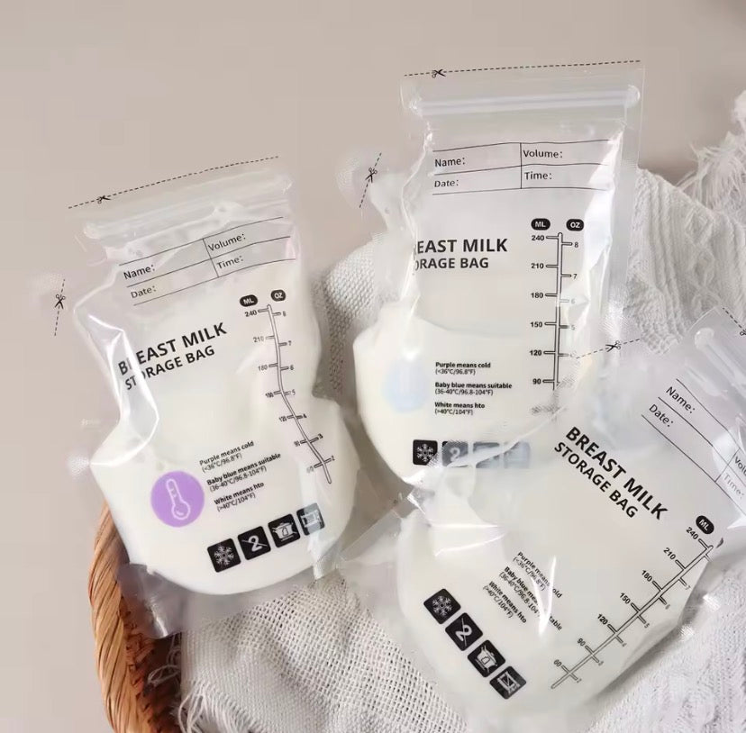 Bolsas de almacenamiento de leche materna