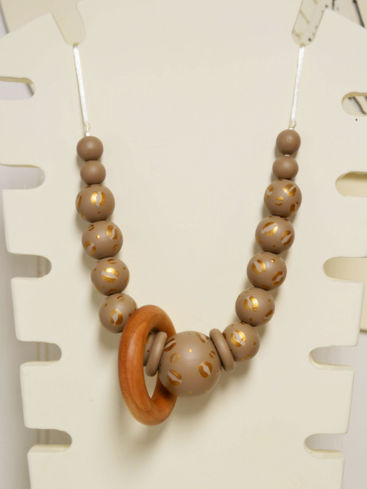 Collar Lactancia ✦ Leopard GOLDEN DROPS  | Nuevo 🐆