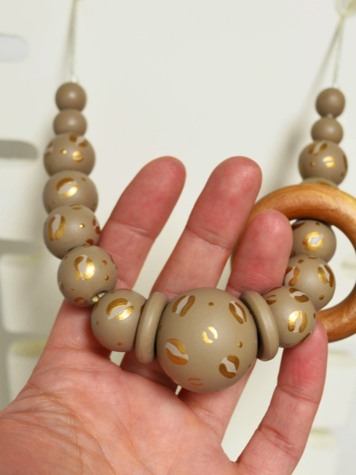Collar Lactancia ✦ Leopard GOLDEN DROPS  | Nuevo 🐆