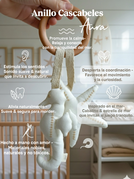 Anillo Cascabeles ✦ Aura Crema