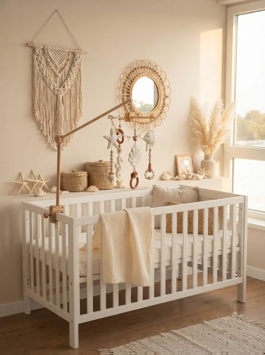 Set Cuna ✦ Móvil Aura + Soporte Madera